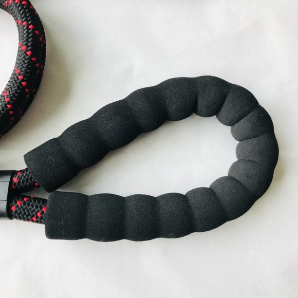 Avalanche Dog Dog Leash Avalanche 7 Braids W Soft Foam Handle Black